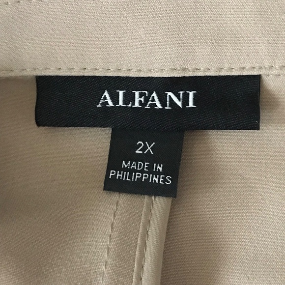 ALFANI One Button Blazer Jacket Tan Women’s Plus Size 2X - Picture 7 of 16